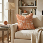 Pumpkin Garden Toile Throw Pillow - Hillcroft Home