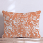 Pumpkin Garden Toile Throw Pillow - Hillcroft Home