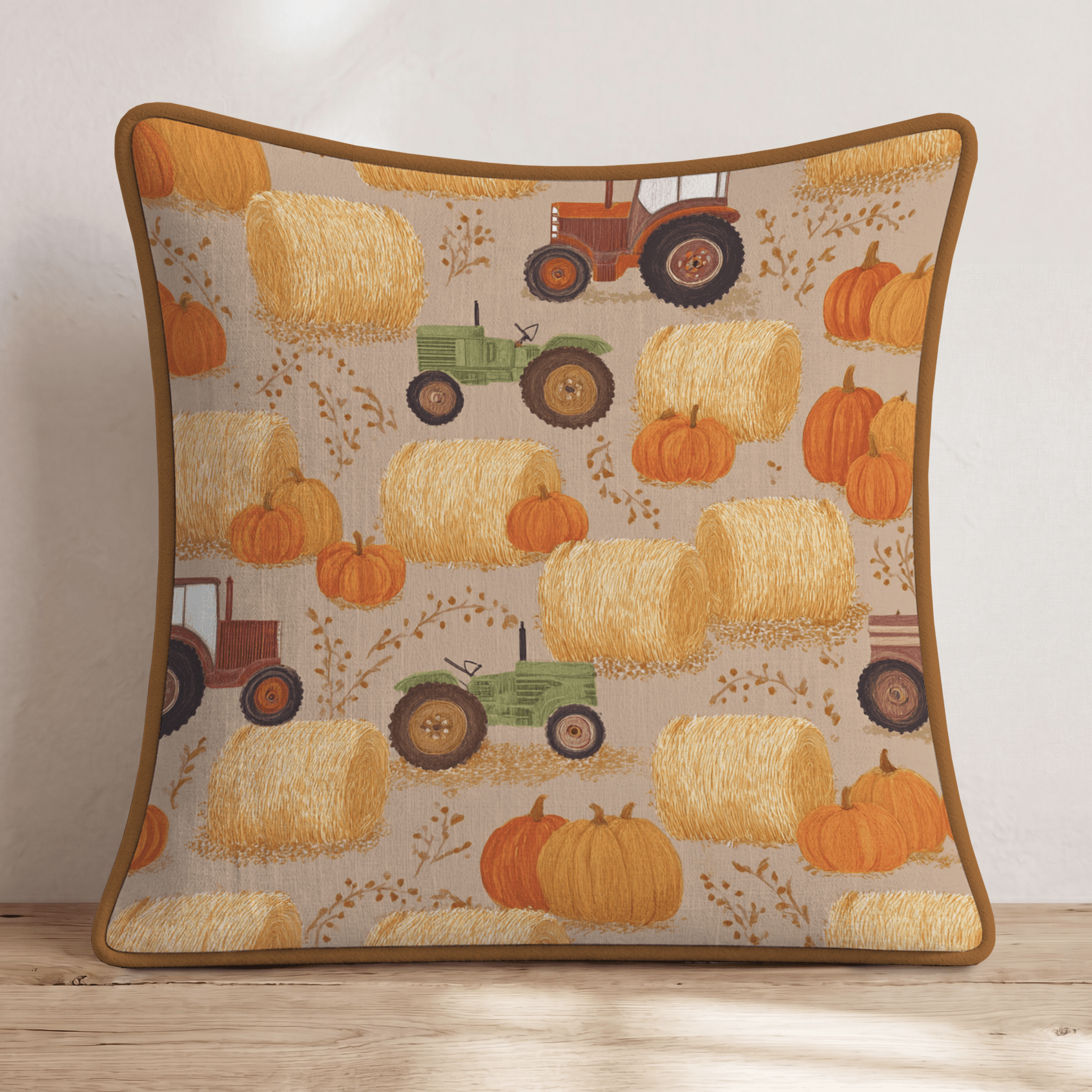 Pumpkin Patch Hayride Throw Pillow - Hillcroft Home