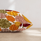 Pumpkin Patch Plaid Throw Pillow - Hillcroft Home