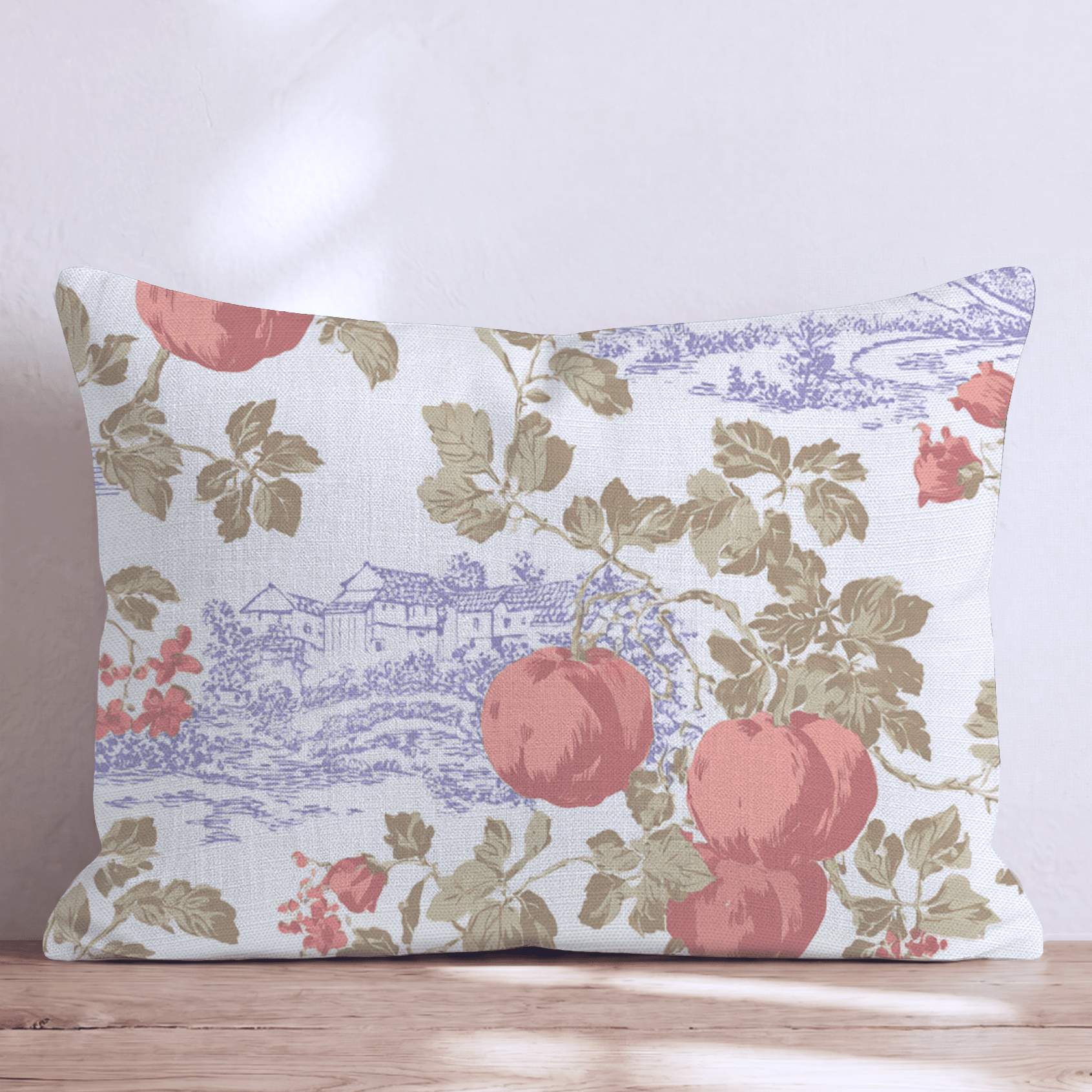 Pumpkin Patch Toile Throw Pillow - Hillcroft Home