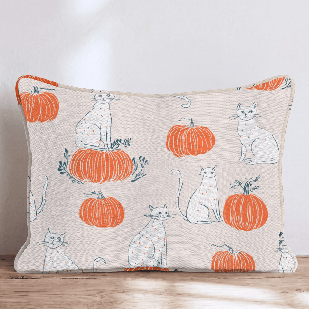 Pumpkin Perch Throw Pillow - Hillcroft Home