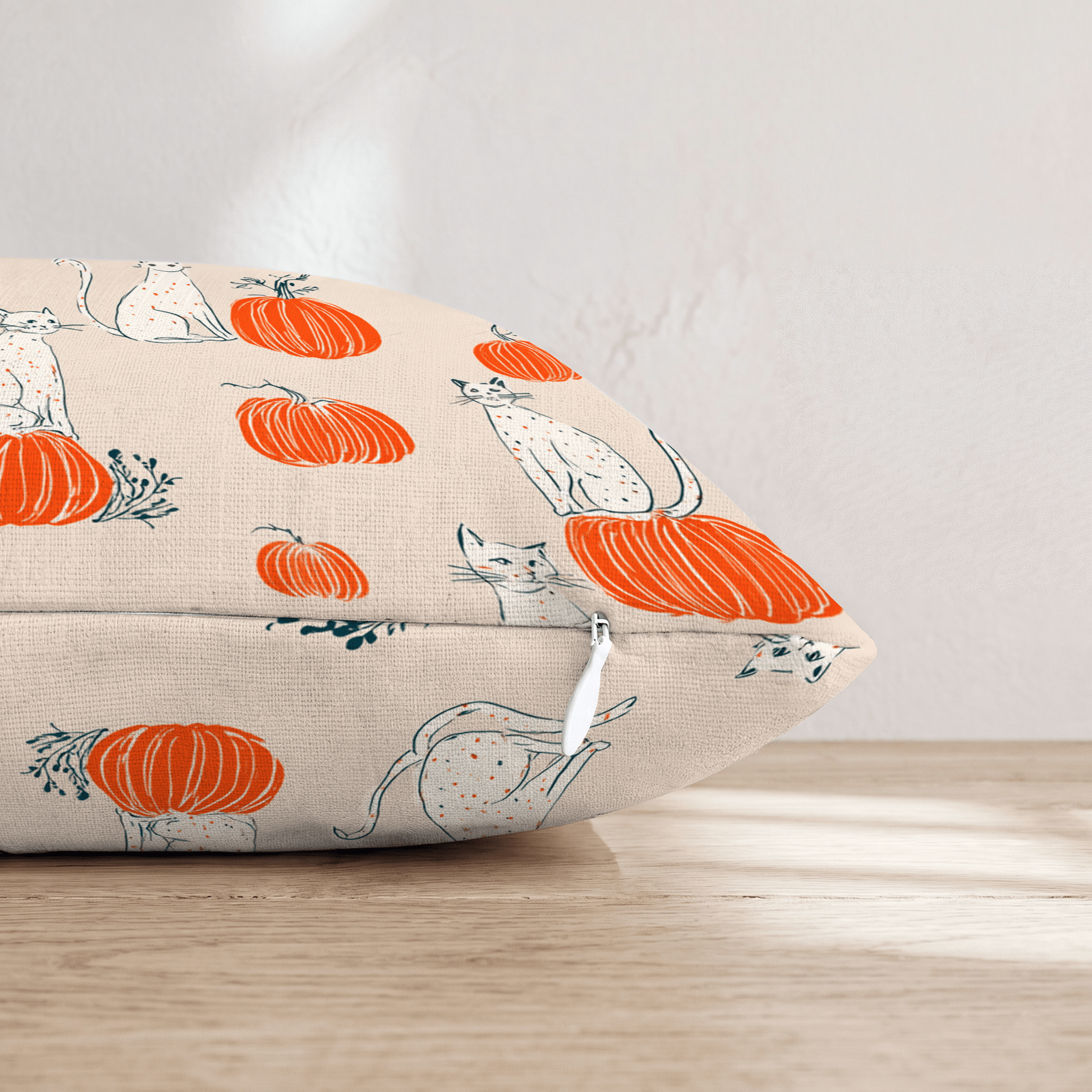 Pumpkin Perch Throw Pillow - Hillcroft Home