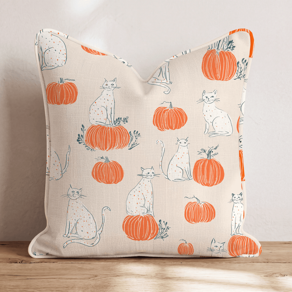 Pumpkin Perch Throw Pillow - Hillcroft Home