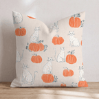 Pumpkin Perch Throw Pillow - Hillcroft Home