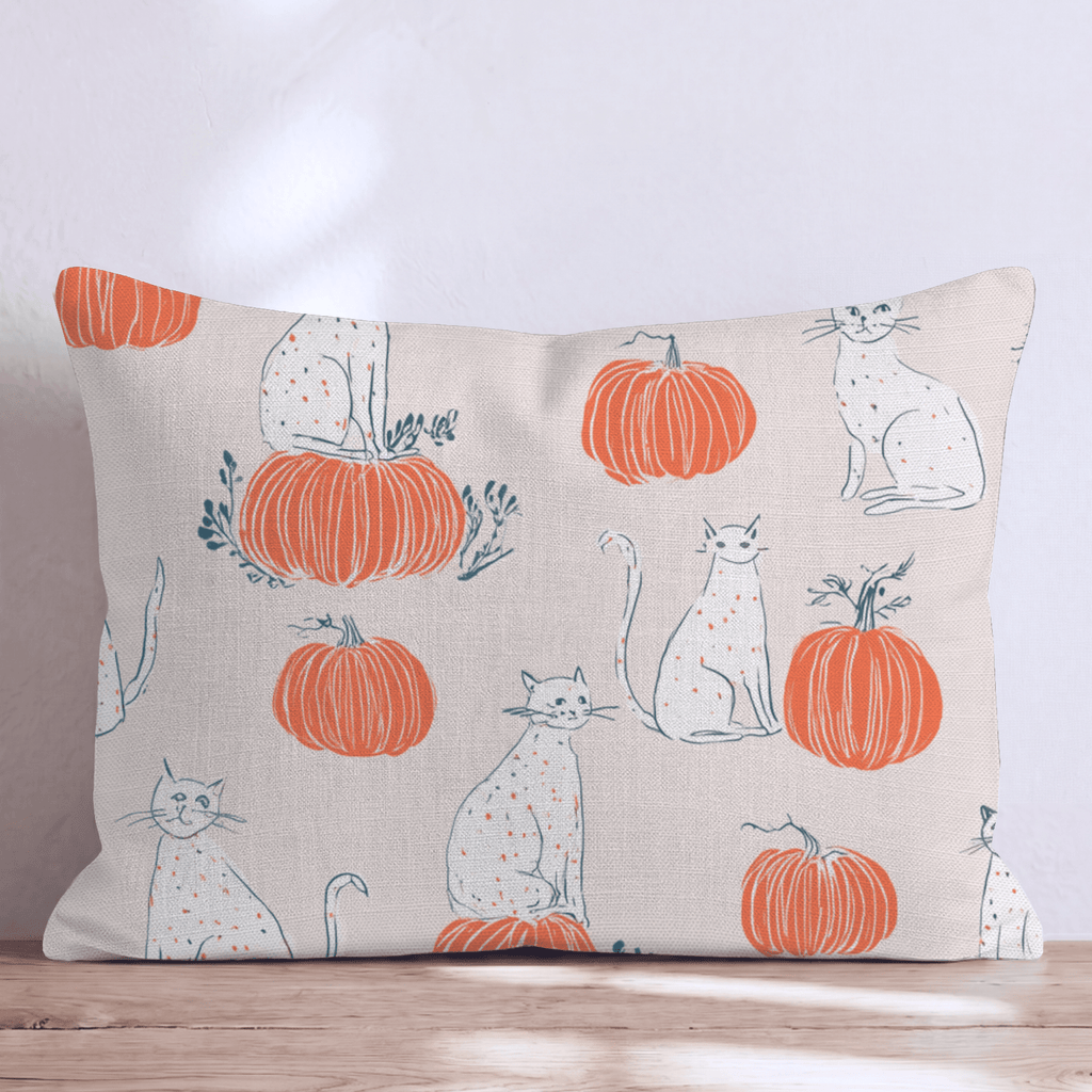 Pumpkin Perch Throw Pillow - Hillcroft Home