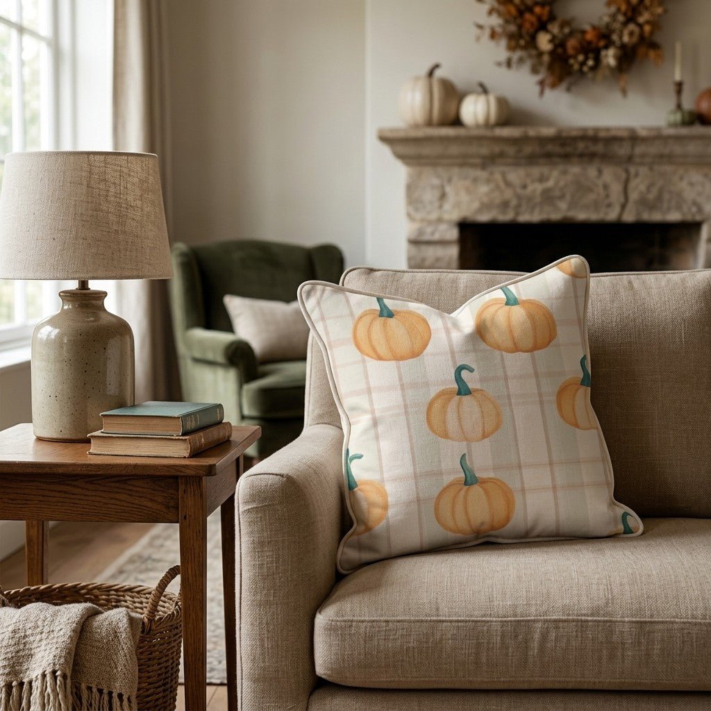 Pumpkin Picnic Throw Pillow - Hillcroft Home