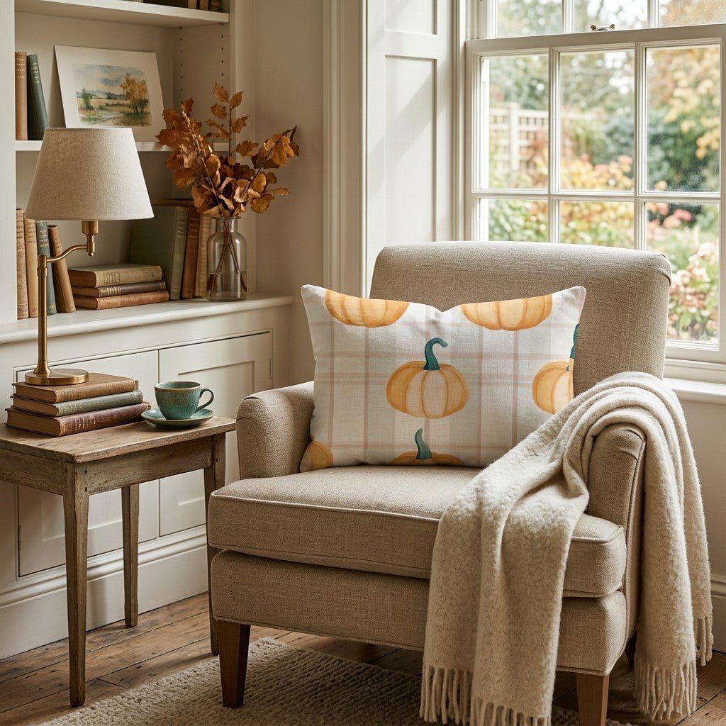 Pumpkin Picnic Throw Pillow - Hillcroft Home
