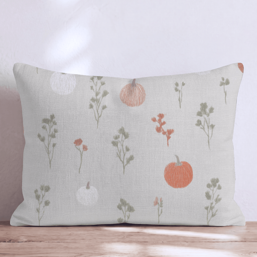 Pumpkin Sprig Ditsy Throw Pillow - Hillcroft Home