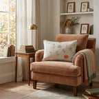 Pumpkin Sprig Ditsy Throw Pillow - Hillcroft Home