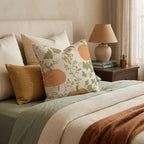 Pumpkin Vine Toile Throw Pillow - Hillcroft Home
