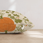Pumpkin Vine Toile Throw Pillow - Hillcroft Home