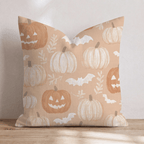 Pumpkins & Moon Bats Throw Pillow - Hillcroft Home