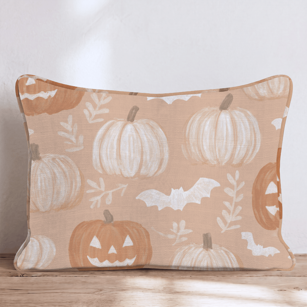 Pumpkins & Moon Bats Throw Pillow - Hillcroft Home