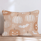 Pumpkins & Moon Bats Throw Pillow - Hillcroft Home