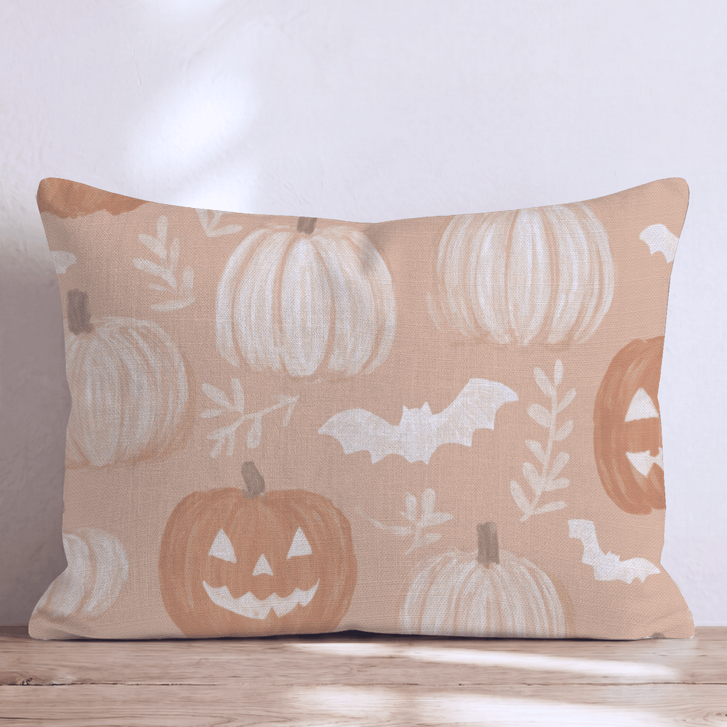 Pumpkins & Moon Bats Throw Pillow - Hillcroft Home