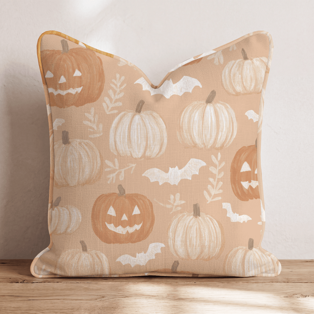 Pumpkins & Moon Bats Throw Pillow - Hillcroft Home