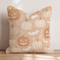 Pumpkins & Moon Bats Throw Pillow - Hillcroft Home