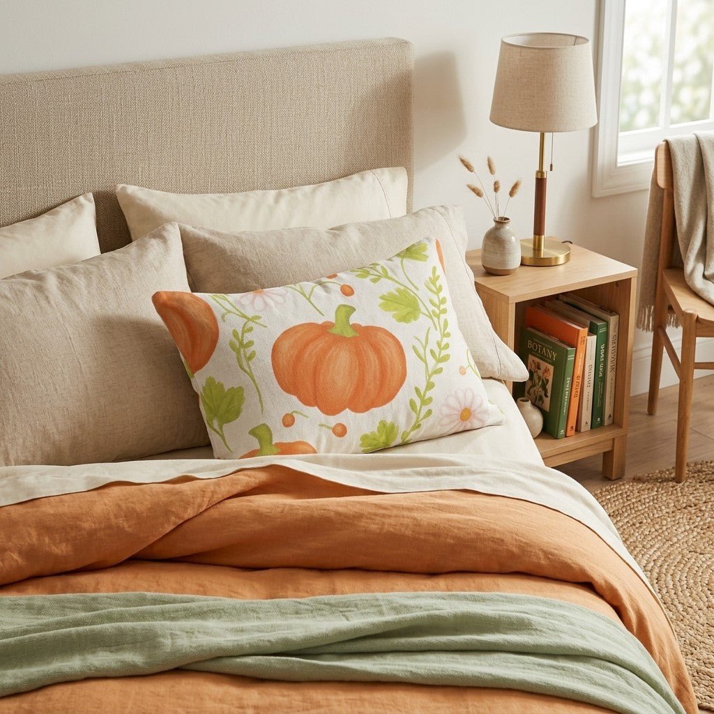 Pumpkins Please Throw Pillow - Hillcroft Home