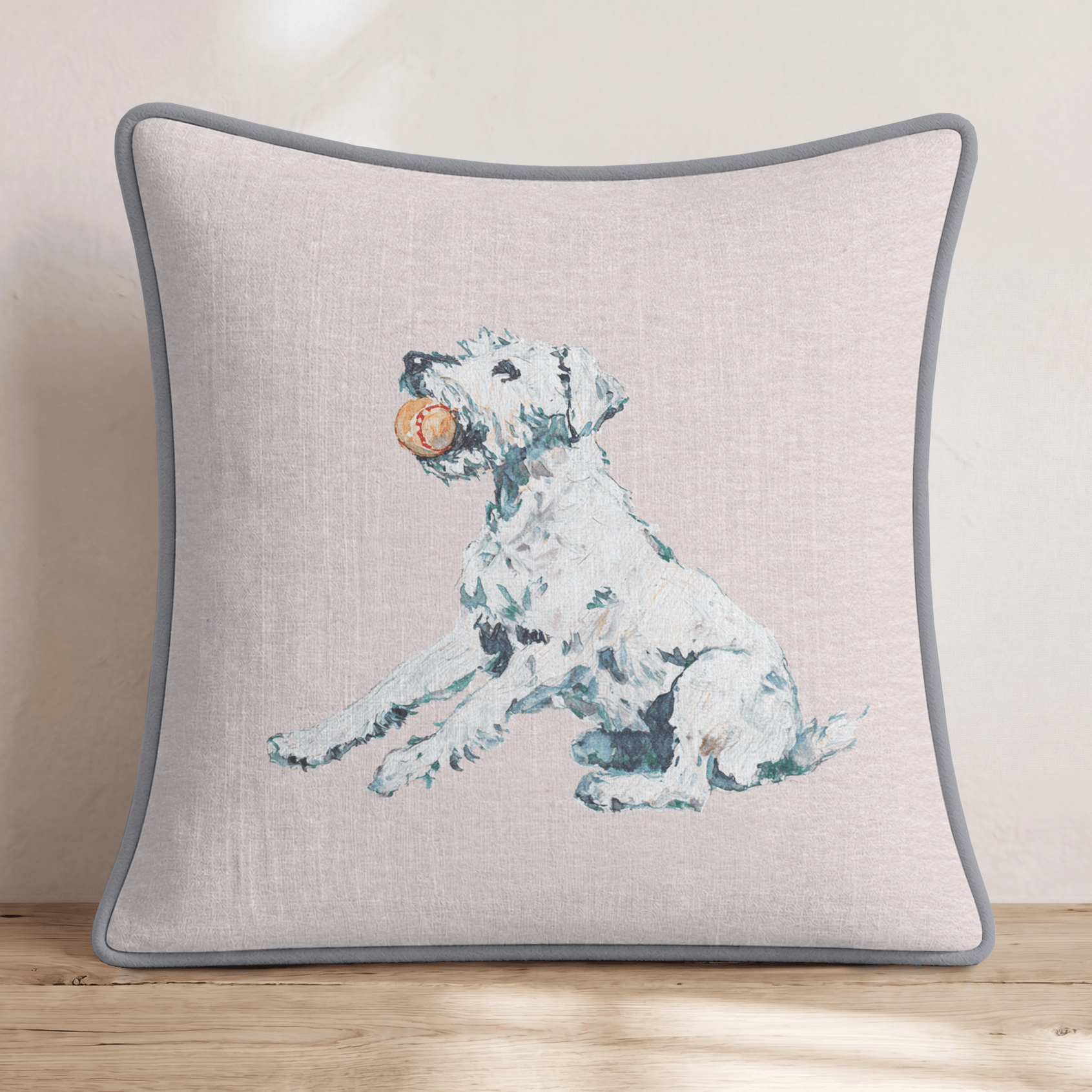 Puppy home Run Throw Pillow - Hillcroft Home