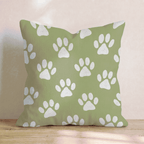 Puppy Paw Prints Throw Pillow - Hillcroft Home
