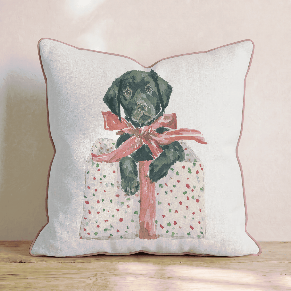 Puppy Presents Throw Pillow - Hillcroft Home