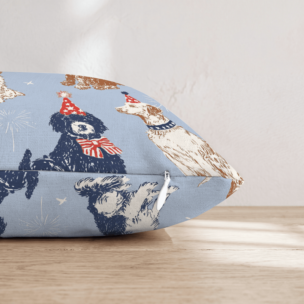 Pups Of America Throw Pillow - Hillcroft Home