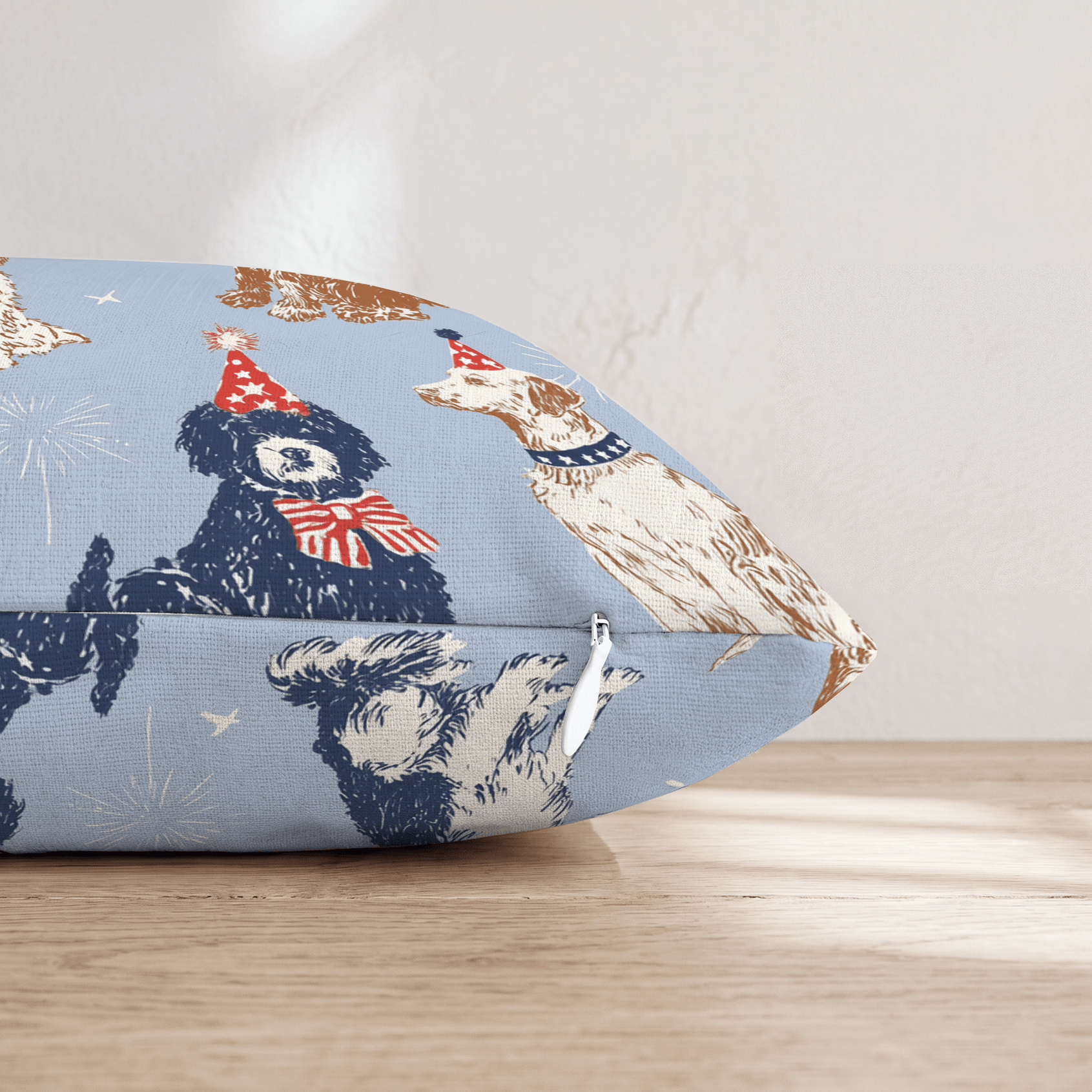 Pups Of America Throw Pillow - Hillcroft Home