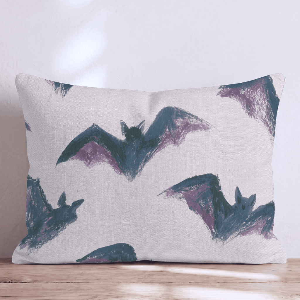 Purple Bats Throw Pillow - Hillcroft Home