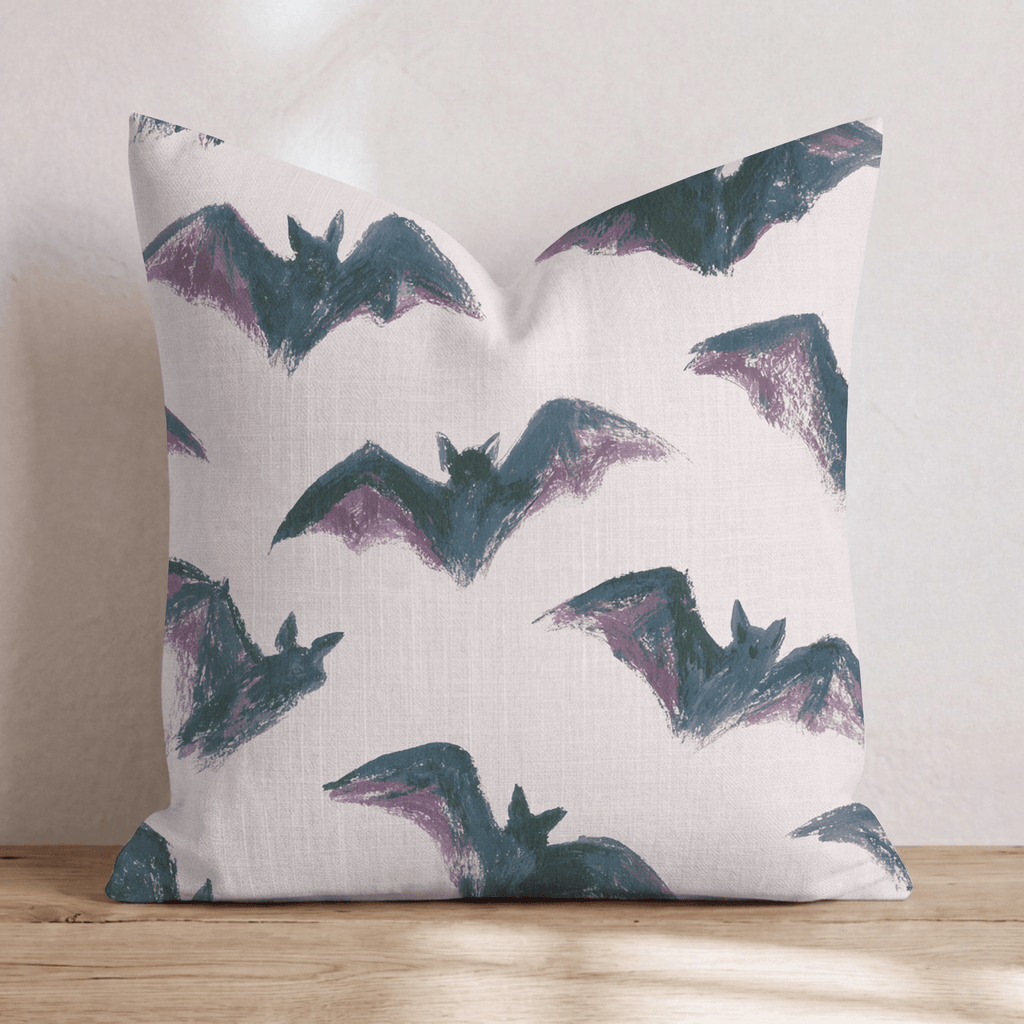 Purple Bats Throw Pillow - Hillcroft Home