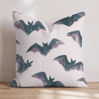 Purple Bats Throw Pillow - Hillcroft Home