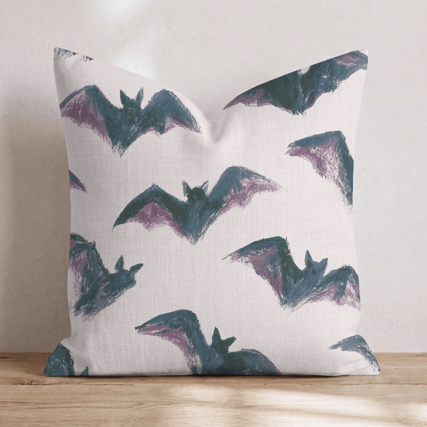 Purple Bats Throw Pillow - Hillcroft Home