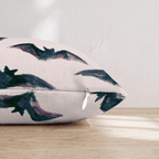 Purple Bats Throw Pillow - Hillcroft Home