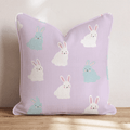 Purple Bunnies Throw Pillow - Hillcroft Home