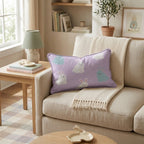 Purple Bunnies Throw Pillow - Hillcroft Home