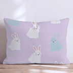 Purple Bunnies Throw Pillow - Hillcroft Home