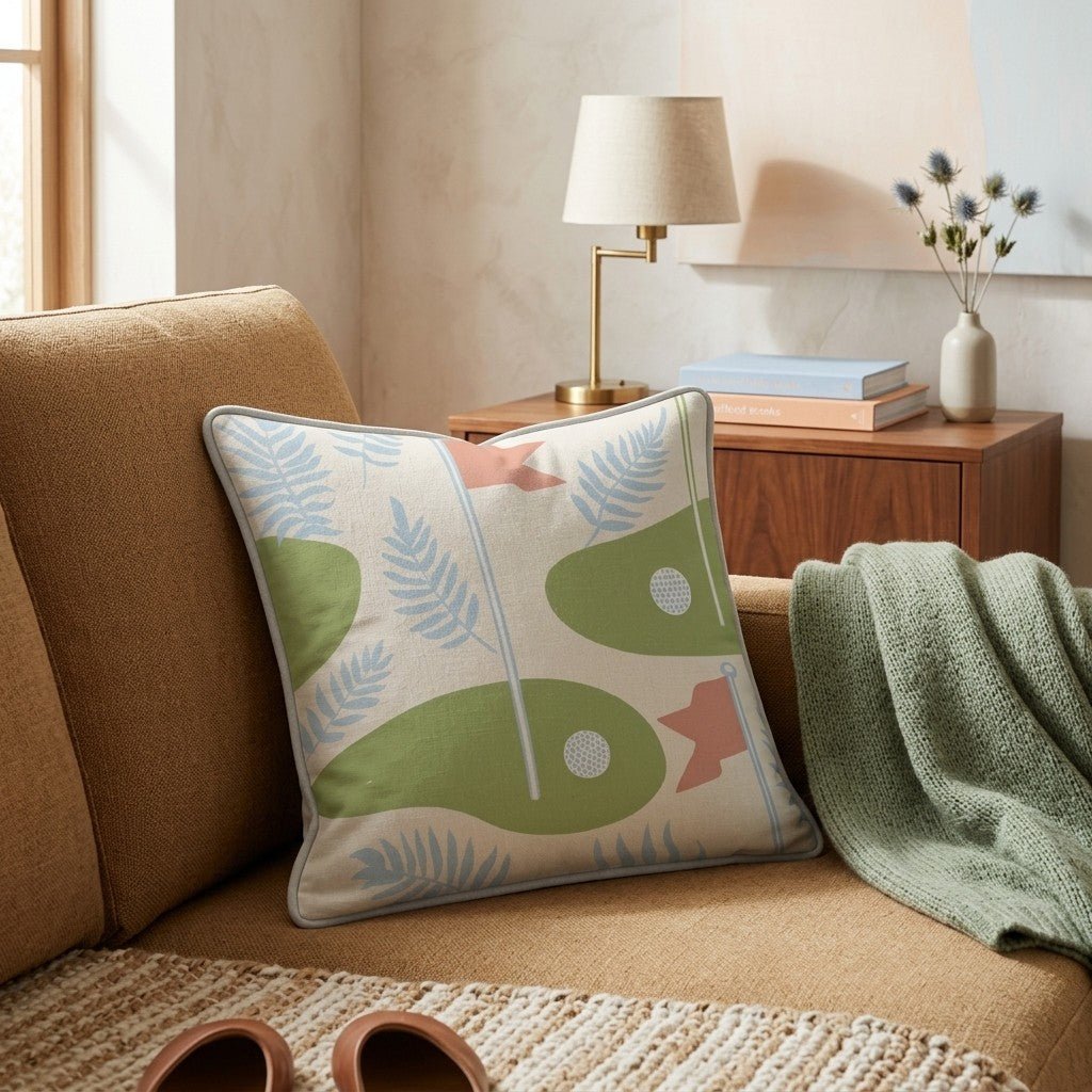Putting Green Throw Pillow - Hillcroft Home