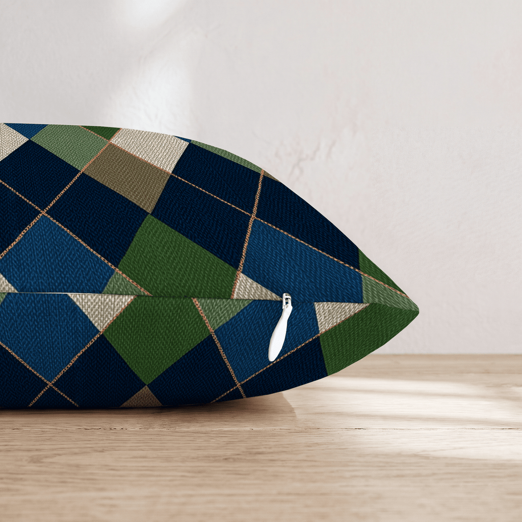 Putting Plaid Throw Pillow - Hillcroft Home