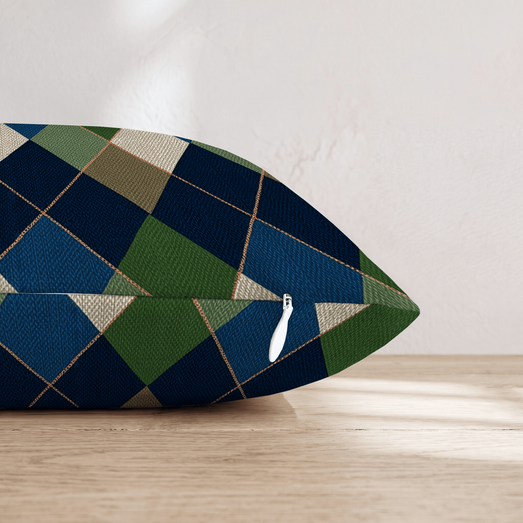Putting Plaid Throw Pillow - Hillcroft Home