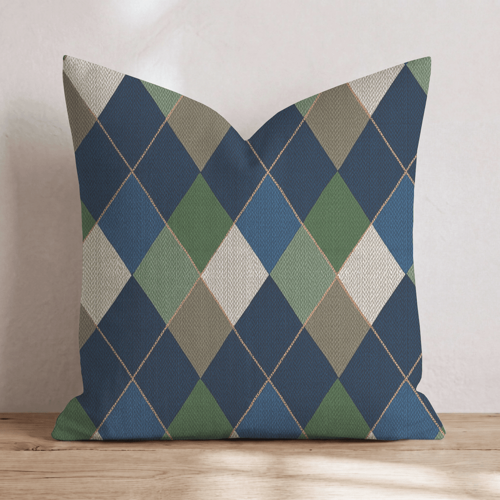 Putting Plaid Throw Pillow - Hillcroft Home