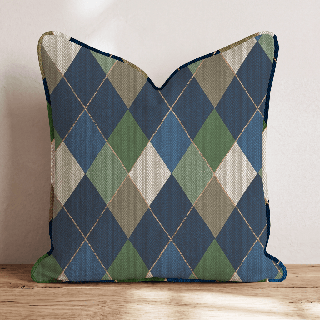 Putting Plaid Throw Pillow - Hillcroft Home