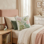 Rabbit Garden Throw Pillow - Hillcroft Home