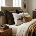 Racehorse Throw Pillow - Hillcroft Home