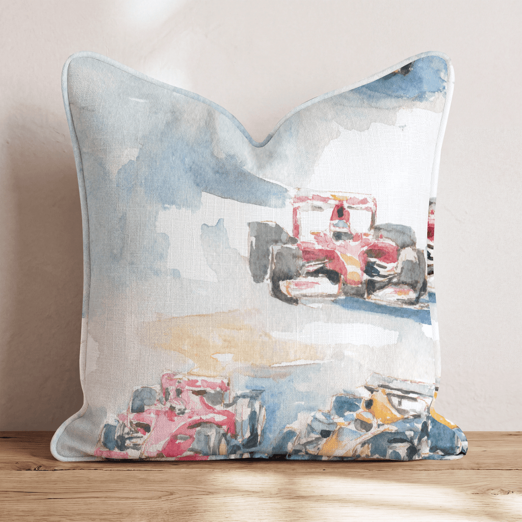 Racing in Monaco Throw Pillow - Hillcroft Home