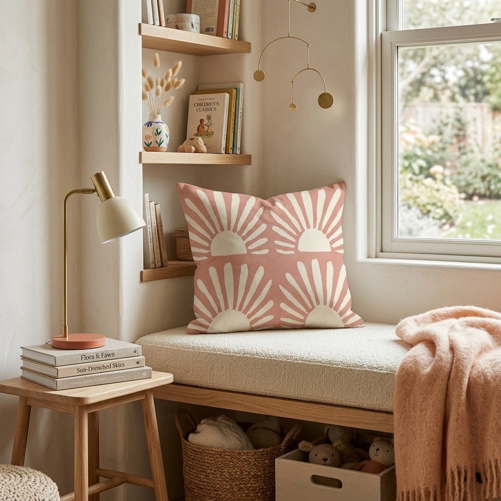 Radiating Sun Throw Pillow - Hillcroft Home