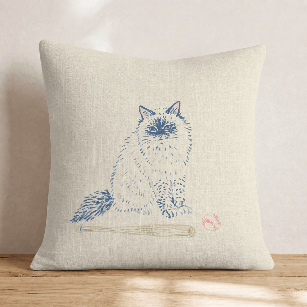 Ragdoll Baseball Throw Pillow - Hillcroft Home
