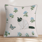 Ragdoll Butterfly Garden Throw Pillow - Hillcroft Home