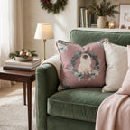Ragdoll Pinecone Wreath Throw Pillow throw pillow - Hillcroft Home