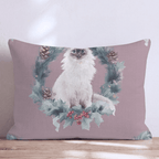 Ragdoll Pinecone Wreath Throw Pillow - Hillcroft Home
