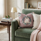 Ragdoll Pinecone Wreath Throw Pillow - Hillcroft Home